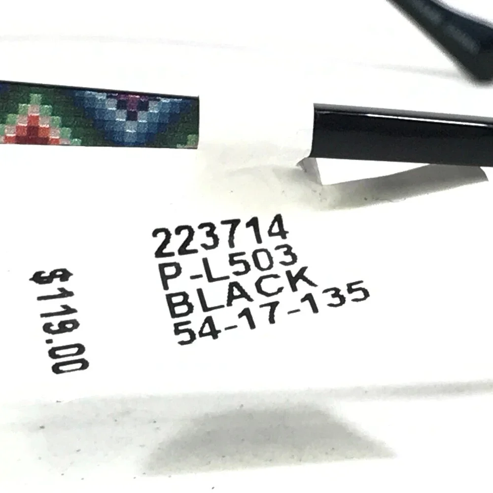 Lucky Brand L503 BLACK Eyeglasses Frames Square Cat Eye Full Rim 54-17-135